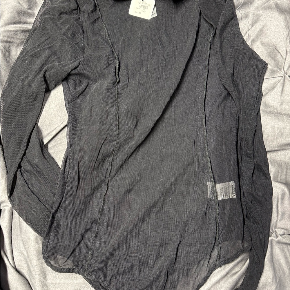 Apricot Lane Charcoal Sheer Bodysuit